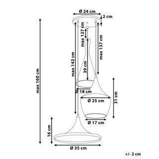 Beliani Lampe suspension en Aluminium Moderne CARSON  