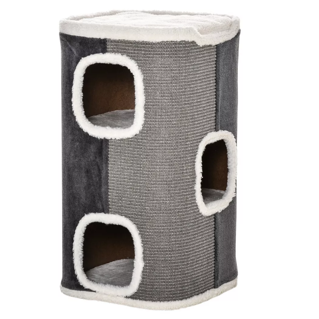 PawHut - Kratztonne, One Size, Grau
