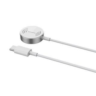 4smarts  462550 Caricabatterie per dispositivi mobili Orologio intelligente Argento, Bianco USB Carica wireless Interno 