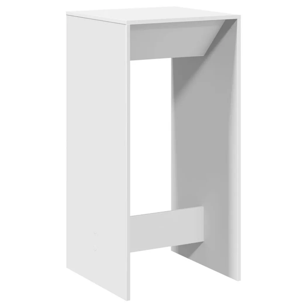 Table de bar blanc 51x50x103,5 cm bois d'ingénierie Vidaxl