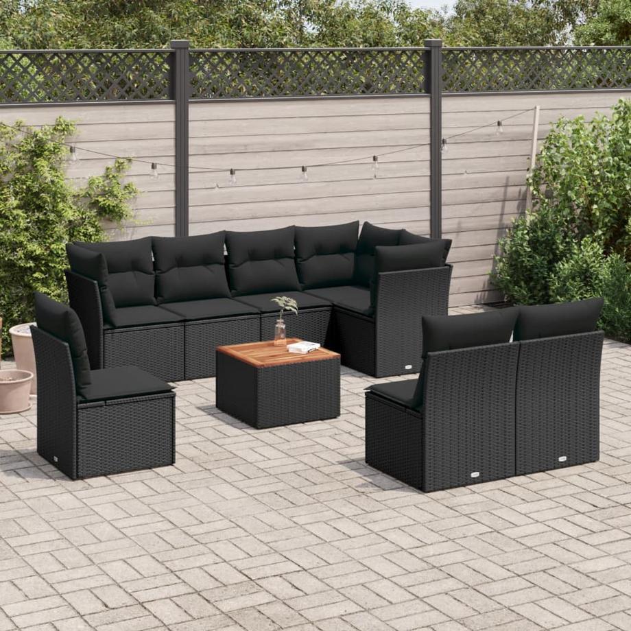 VidaXL set divano da giardino Polirattan  