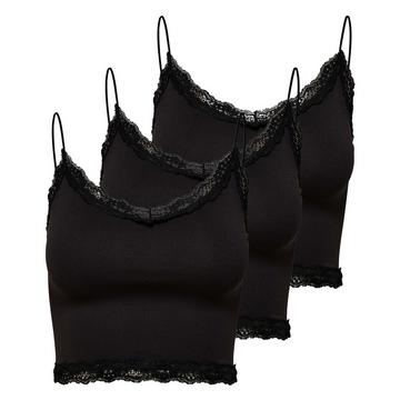 T-shirt  Paquet de 3 Confortable à porter-ONLVICKY LACE SEAMLESS CROPPED TOP 3P