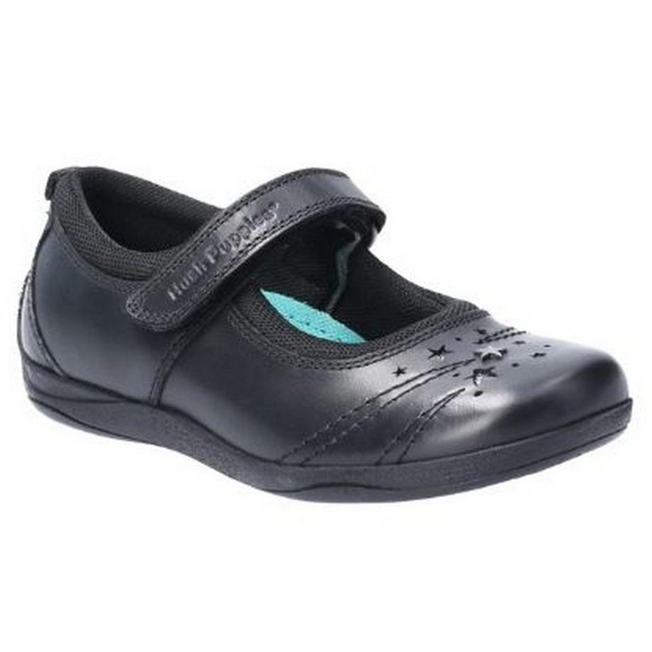 Hush Puppies  Amber Senior Klettverschluss Leder Schul Schuhe 