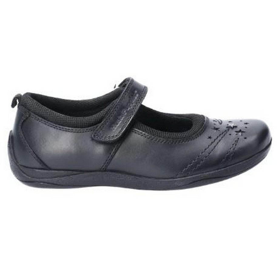 Hush Puppies  Amber Senior Klettverschluss Leder Schul Schuhe 