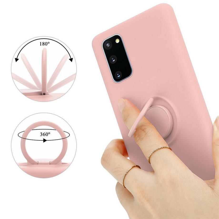 Cadorabo  Hülle für Samsung Galaxy S20 FE TPU Silikon mit Ring Liquid 