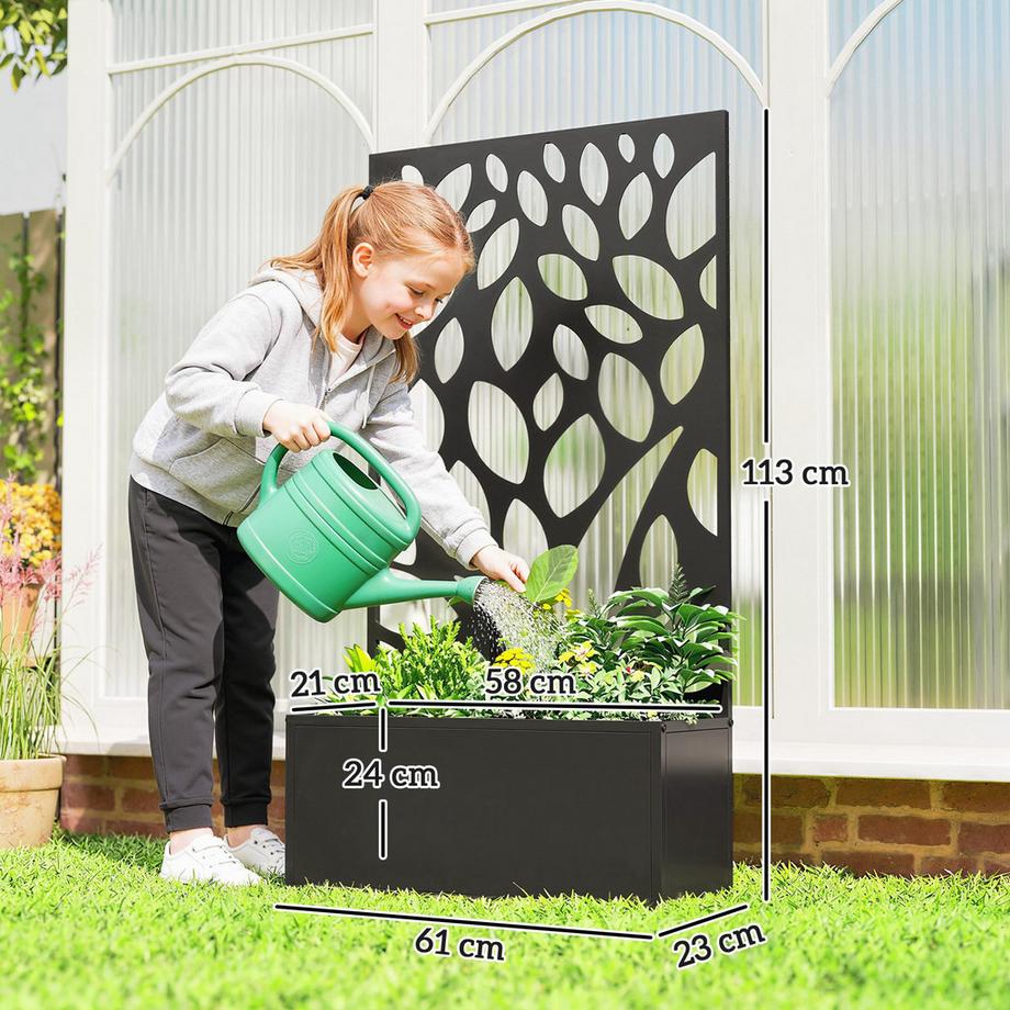 Outsunny Hochbeet mit Rankgitter  