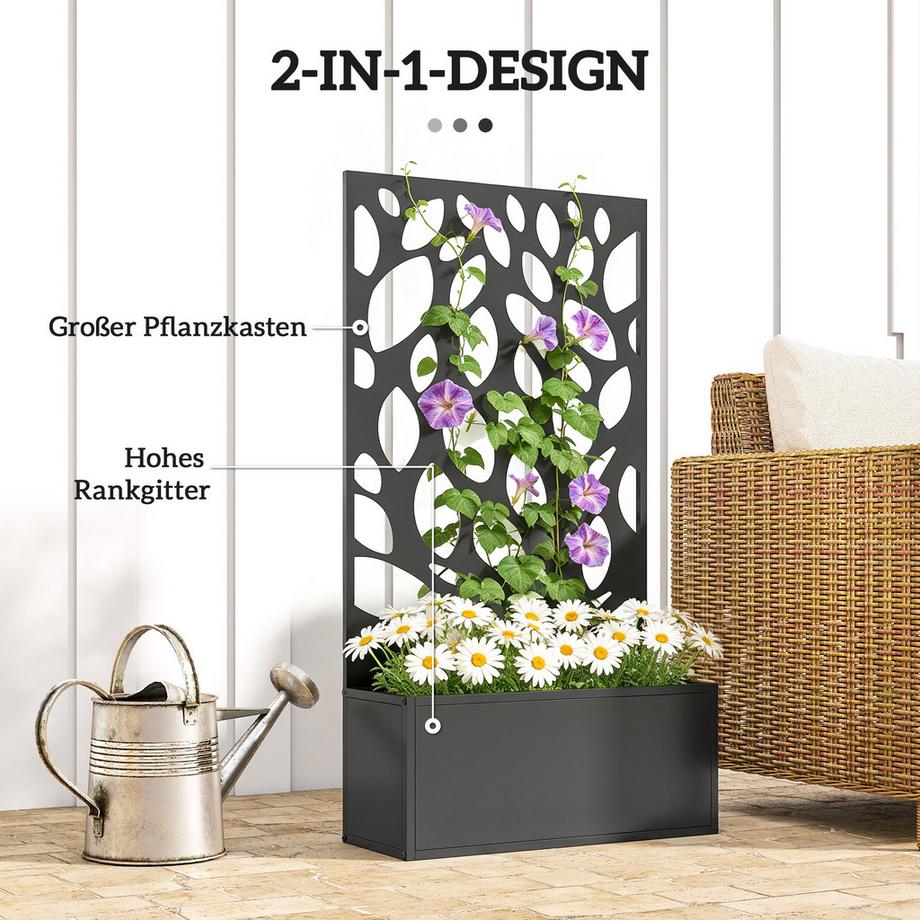 Outsunny Hochbeet mit Rankgitter  