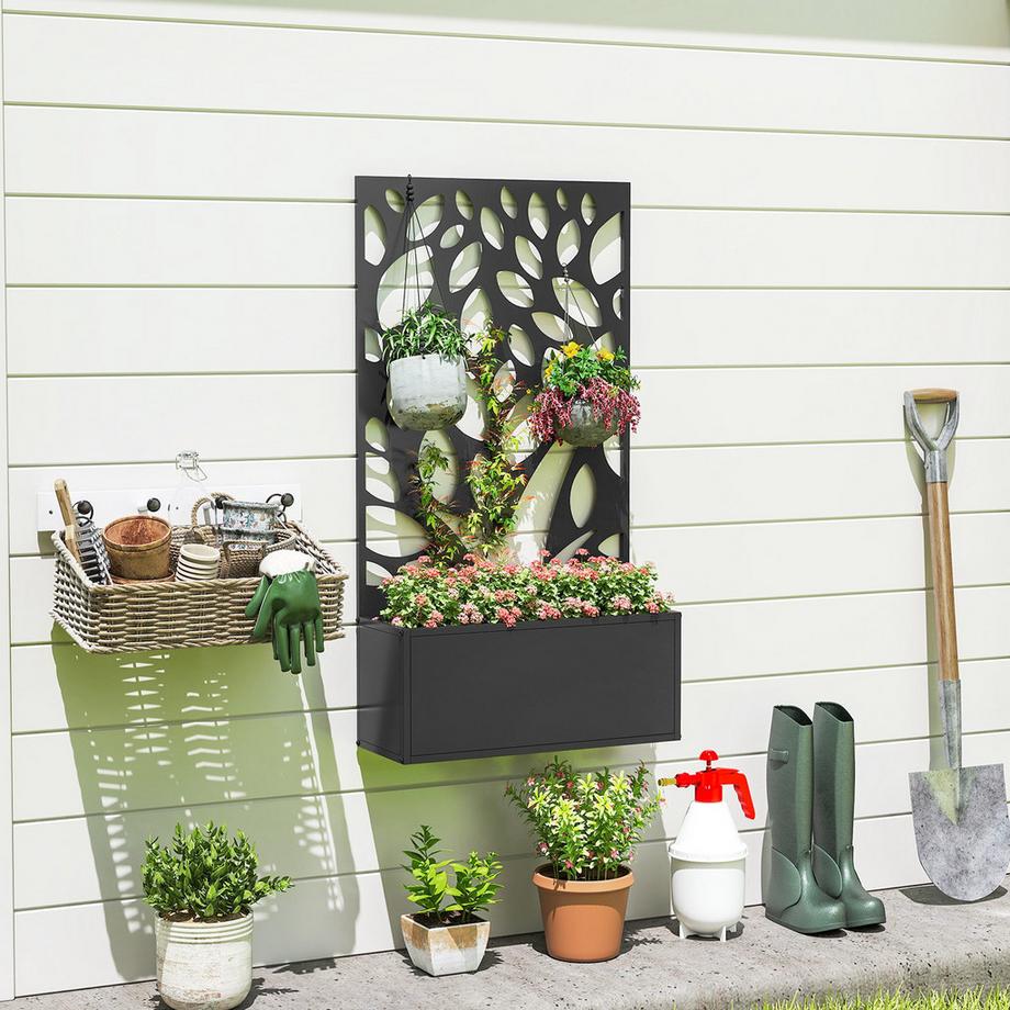 Outsunny Hochbeet mit Rankgitter  