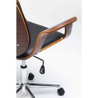 mutoni Chaise de bureau pivotante Patron Noyer  