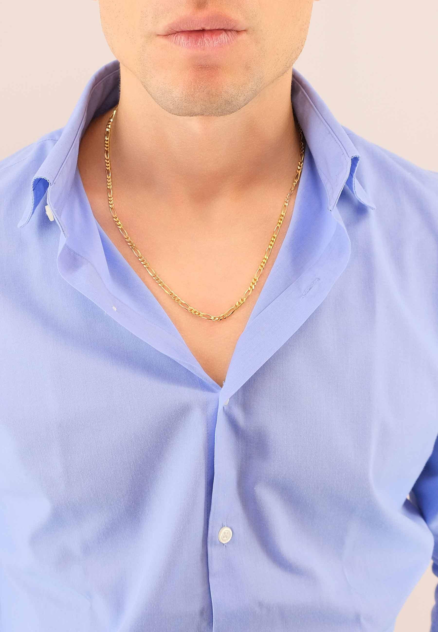 MUAU Schmuck  Collier Figaro Gelbgold 750, 3.4mm, 60cm 