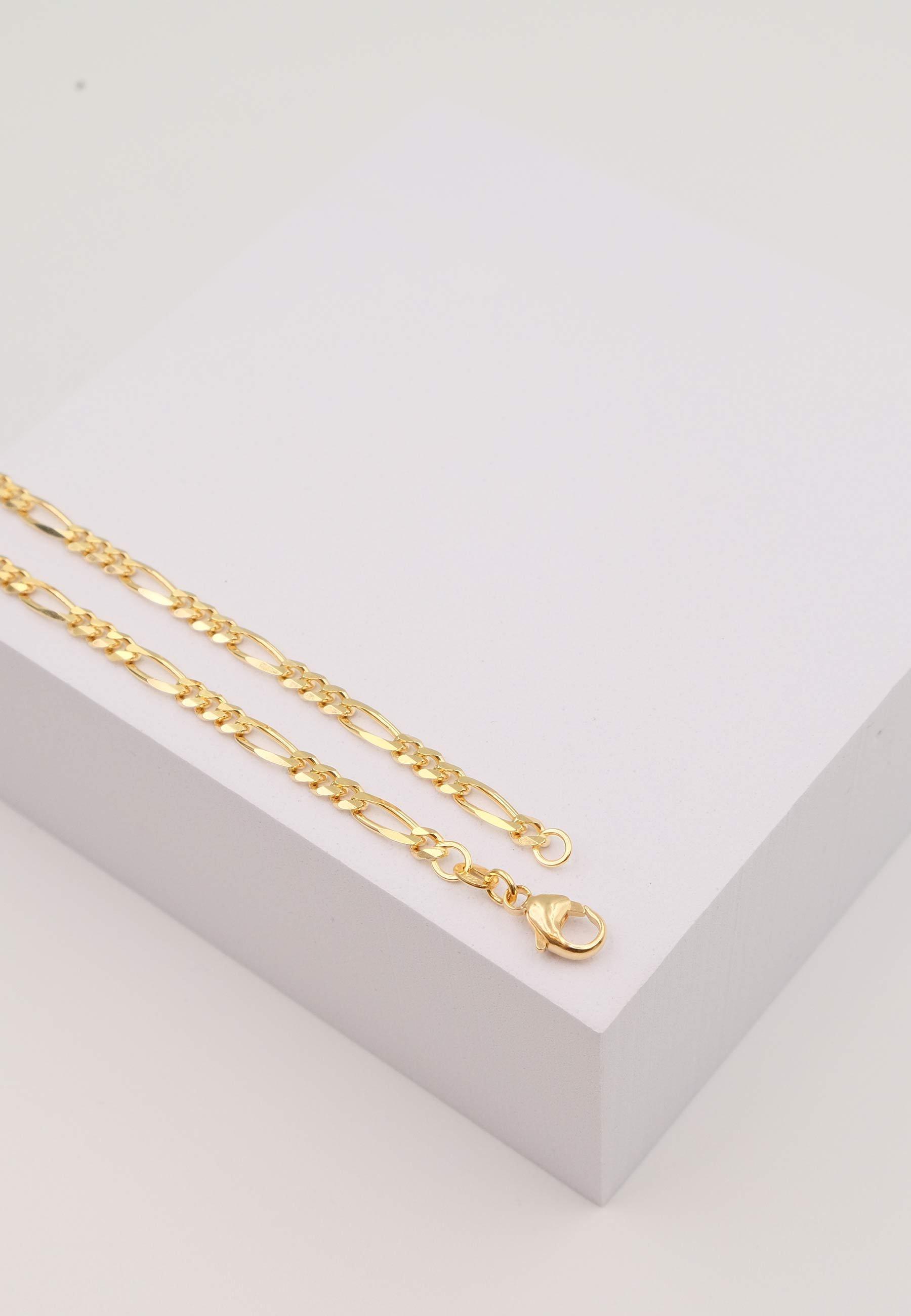 MUAU Schmuck  Collier Figaro Gelbgold 750, 3.4mm, 60cm 