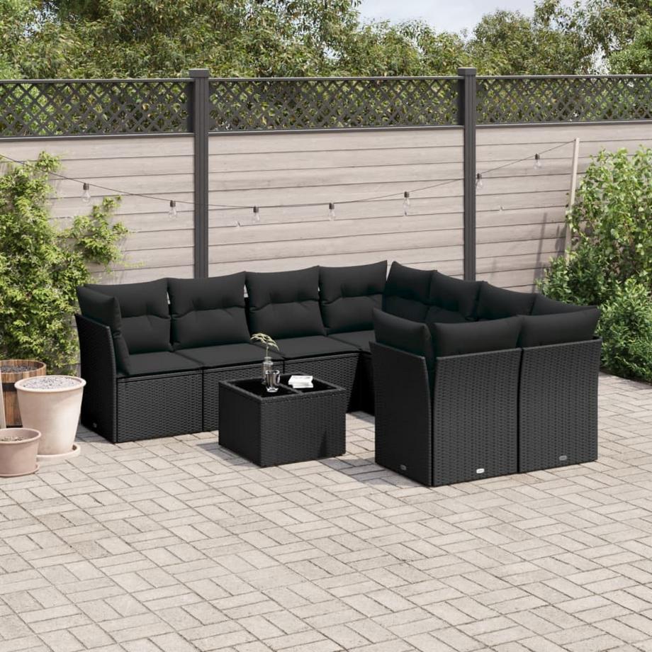 VidaXL set divano da giardino Polirattan  