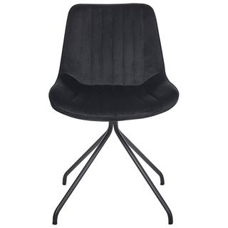 Beliani Esszimmerstuhl 2er Set aus Samtstoff Retro NAVASOTA  