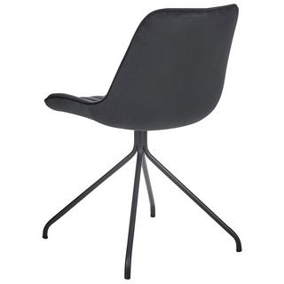 Beliani Esszimmerstuhl 2er Set aus Samtstoff Retro NAVASOTA  