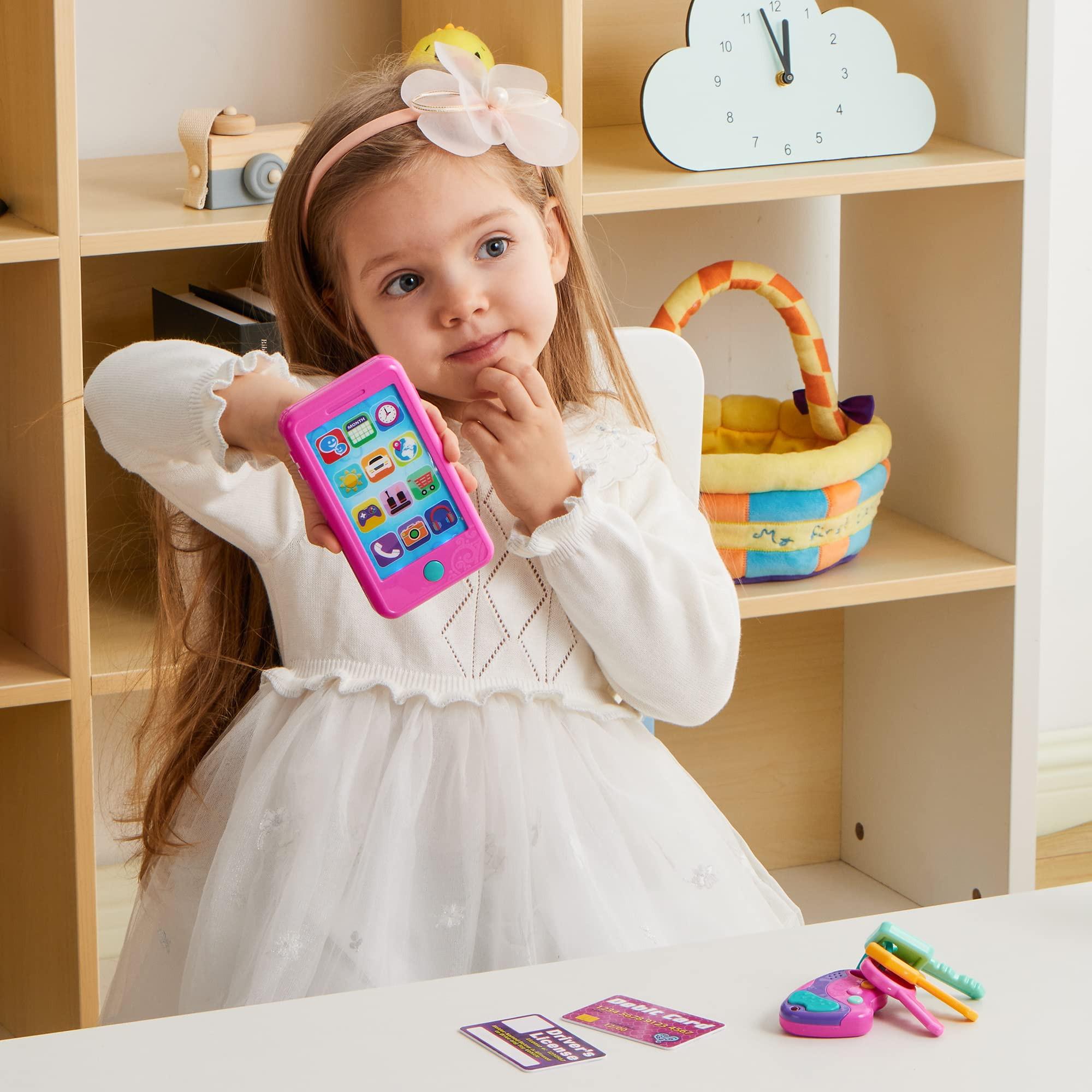 Activity-board  Jouet téléphone, jouet porte-clé et carte de crédit, jouet téléphone portable pour enfants 