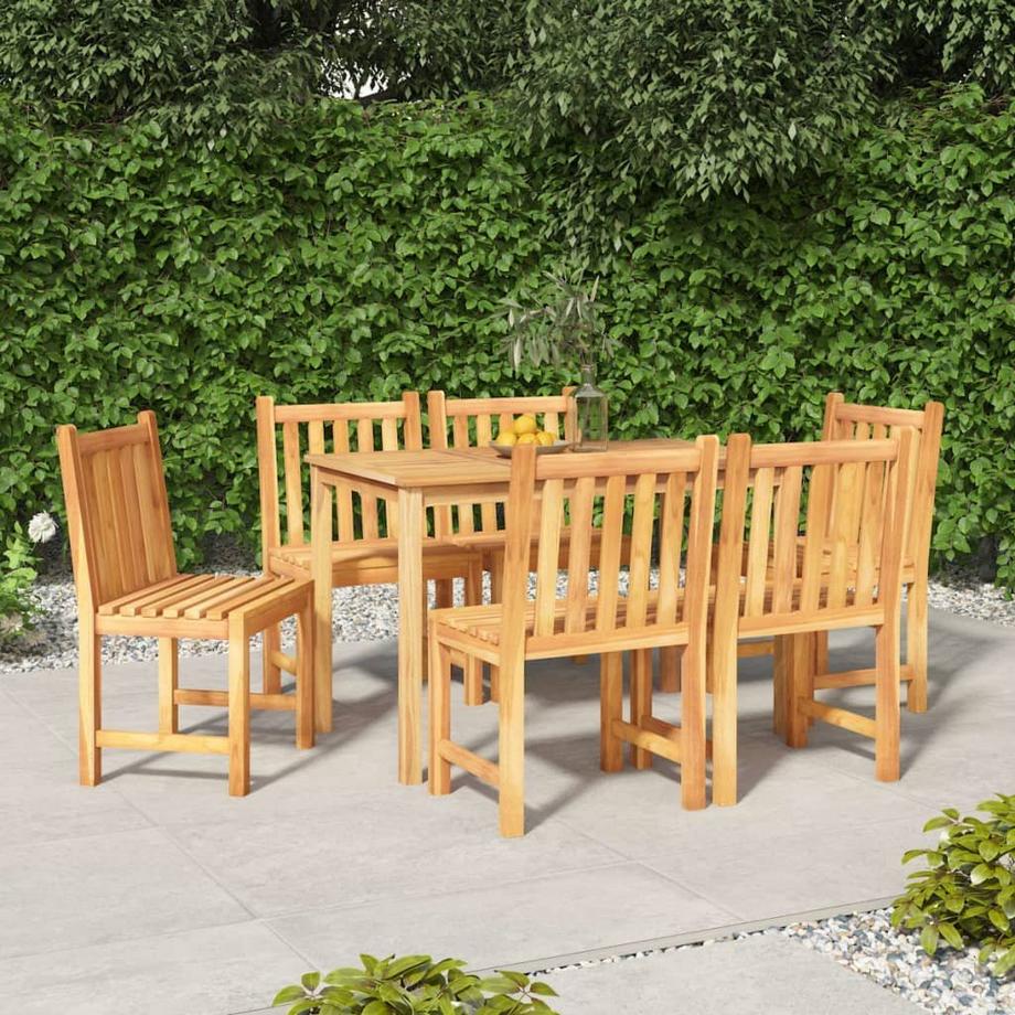 VidaXL Ensemble de salle à manger de jardin teck  
