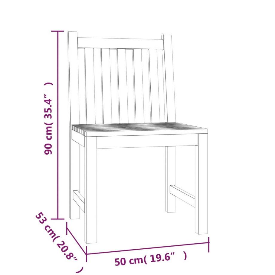 VidaXL Ensemble de salle à manger de jardin teck  