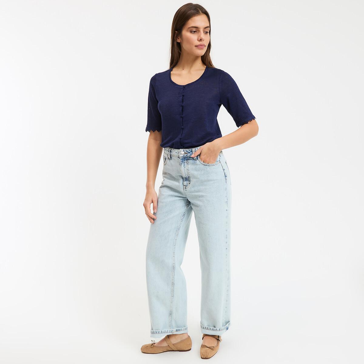 La Redoute Collections Camicia Lino Maniche Corte  