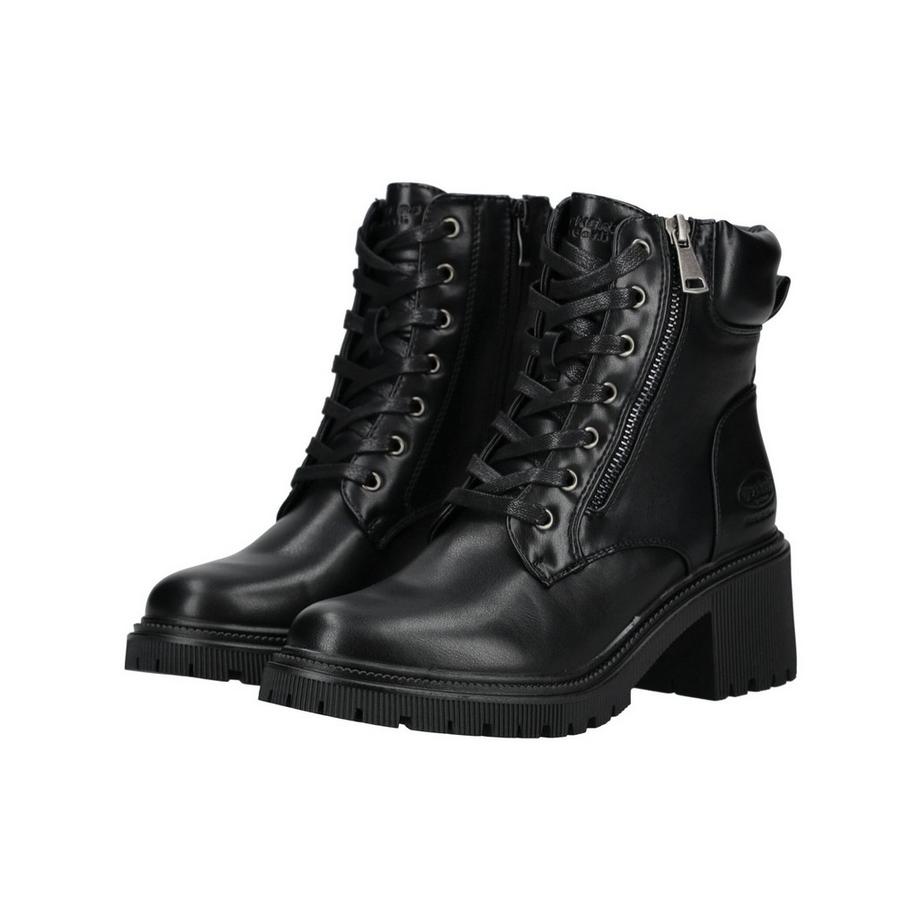 Dockers Stivaletto con Lacci, Zip Laterale e Tacco Blocchetto  