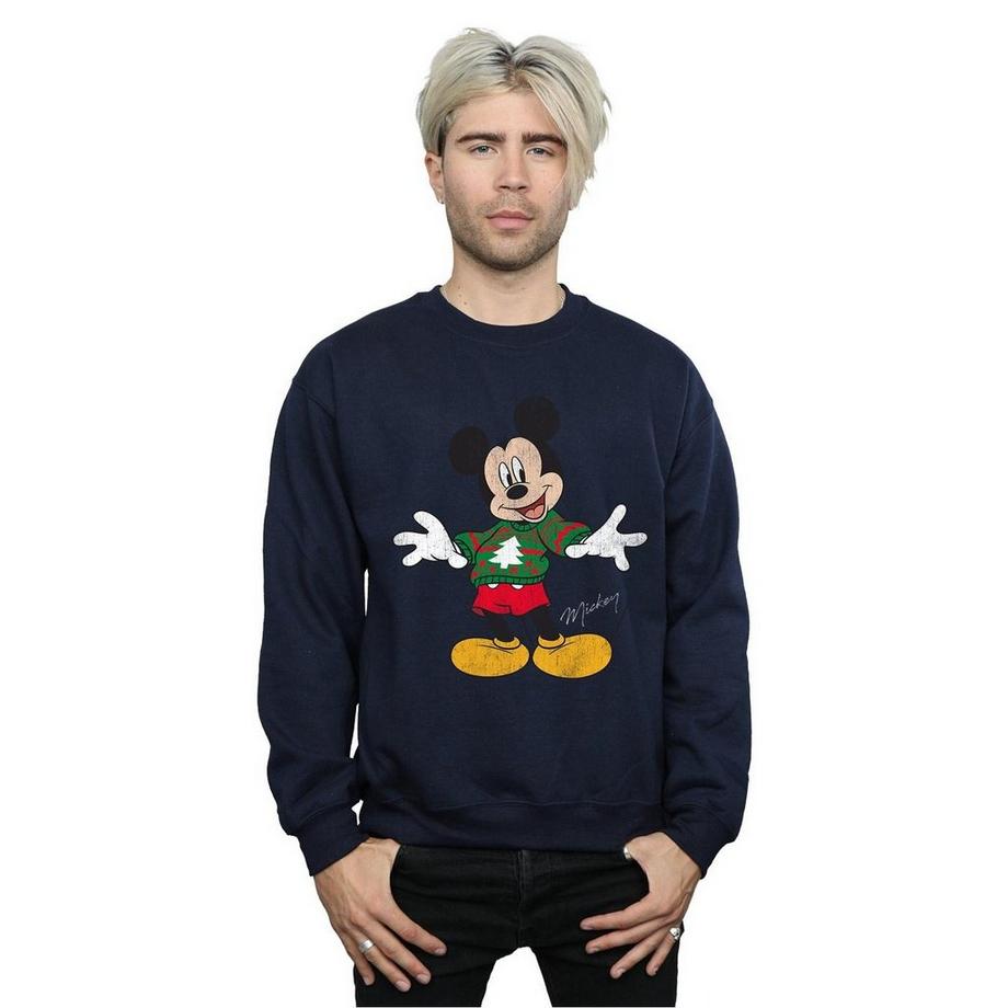 Disney Mickey Mouse Maglione Natalizio Felpa  