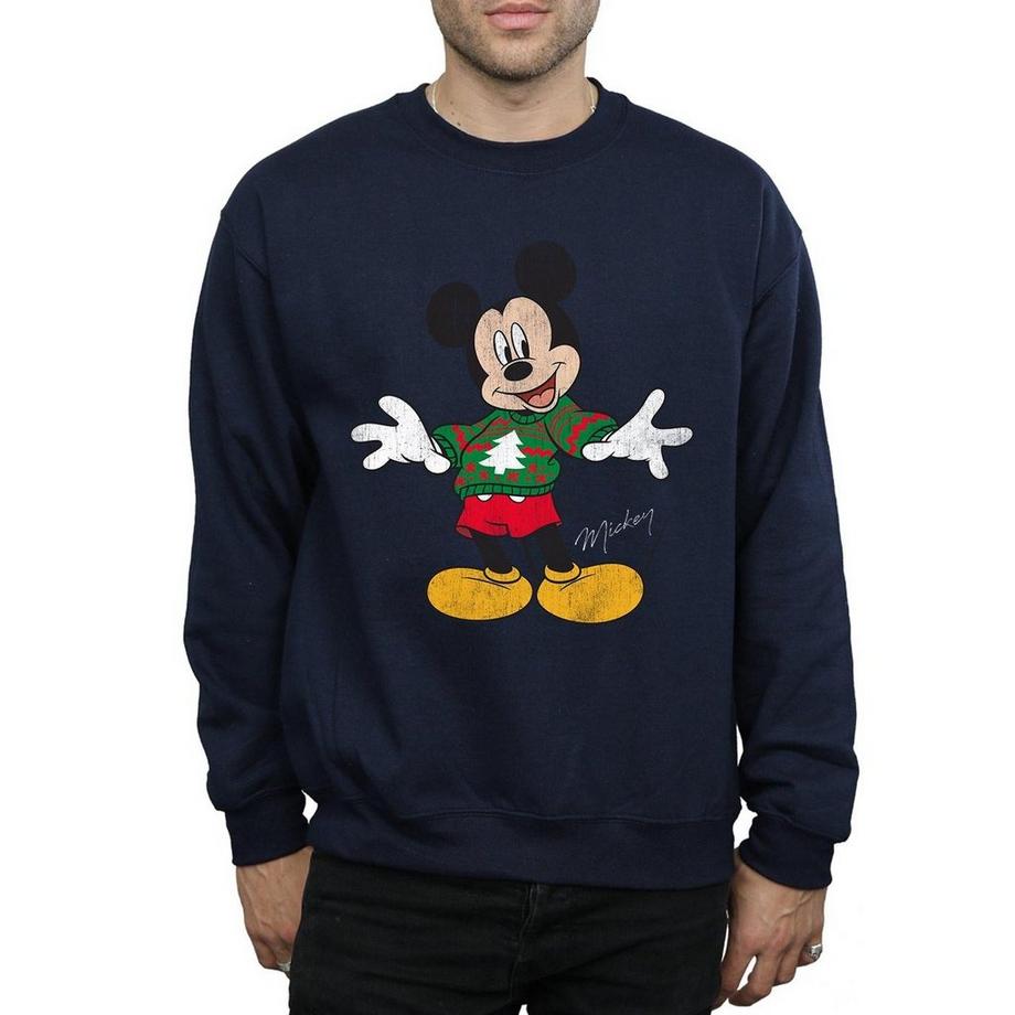Disney Mickey Mouse Maglione Natalizio Felpa  