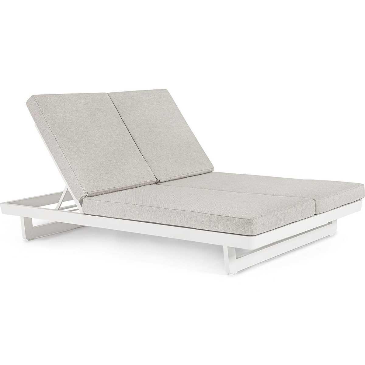 mutoni Jardin Chaise longue double Infinity blanc  