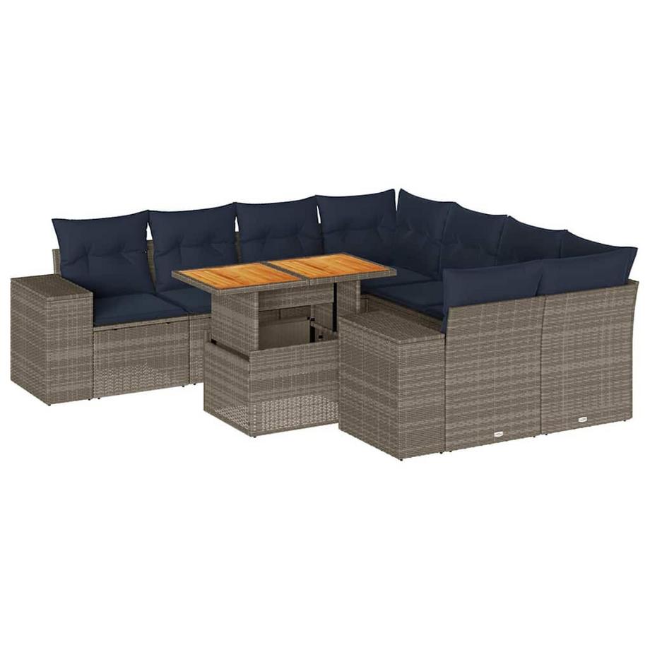 set di divani da giardino Polirattan