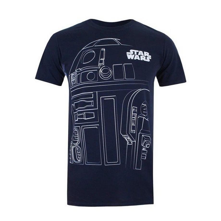 STAR WARS Star Wars R2-D2 Outline Stampa Grafica T-Shirt  