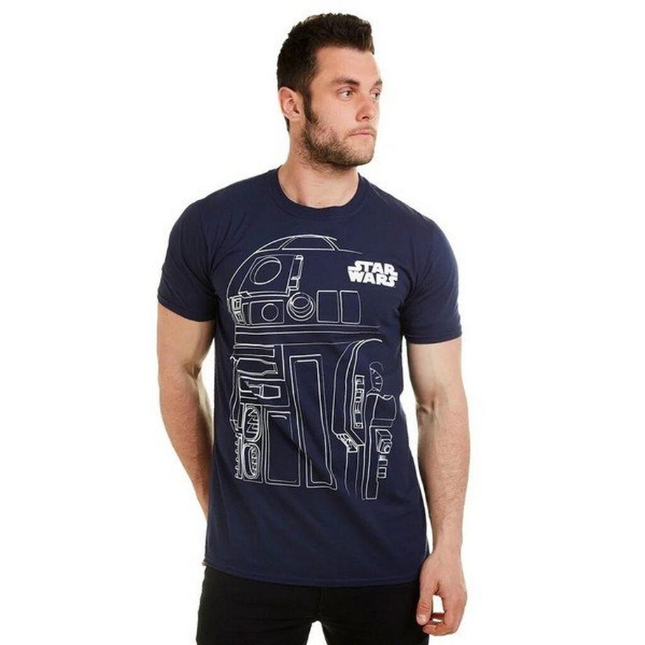 STAR WARS Star Wars R2-D2 Outline Stampa Grafica T-Shirt  