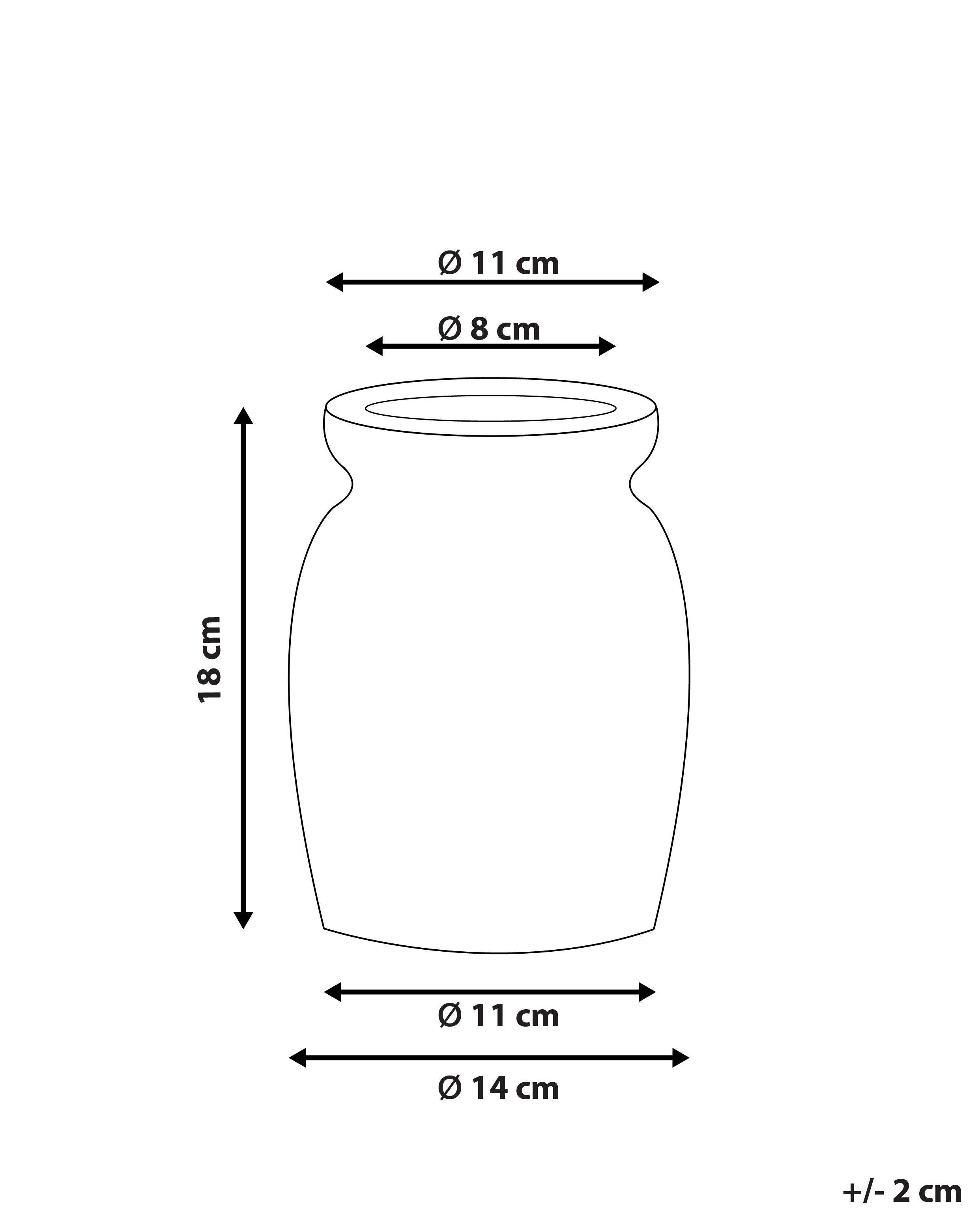 Beliani Blumenvase aus Steinzeug Retro AMIDA  