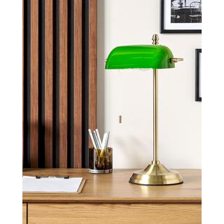 Beliani Lampe de bureau en Verre Rétro MARAVAL  