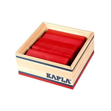 Coffret de 40 planchettes Kapla couleur rouge