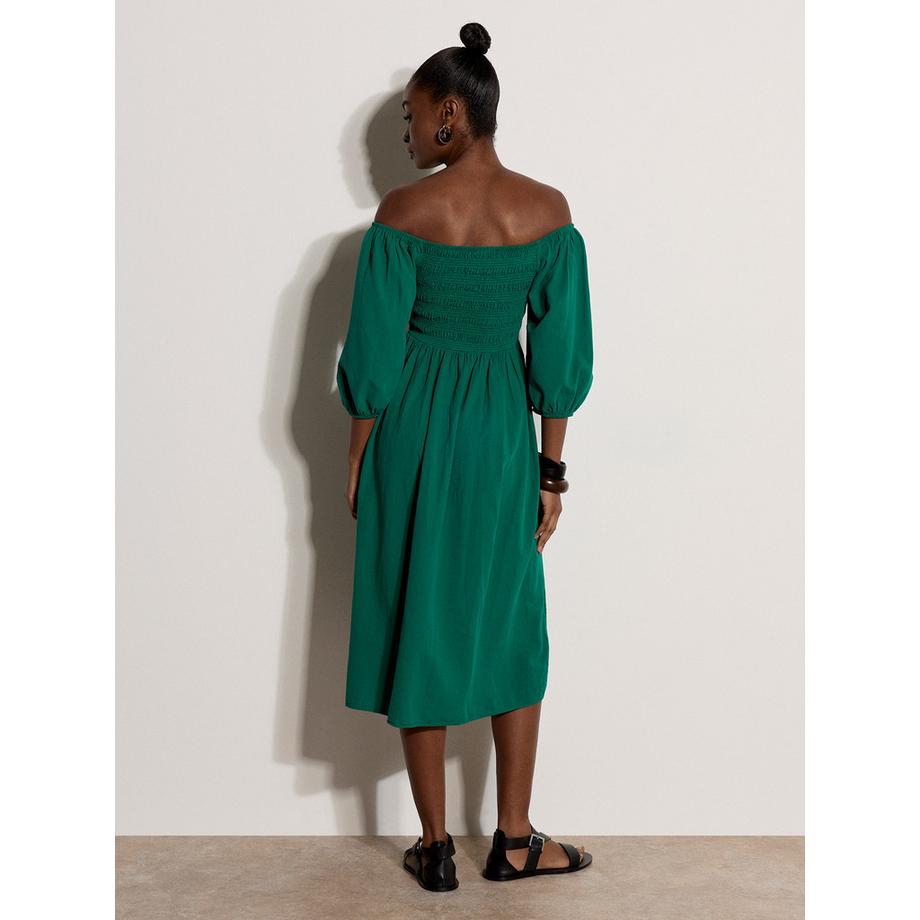 APRICOT Midi Kleid im Milchmädchen Stil mit Rüschen  