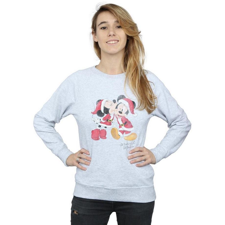 Disney Mickey und Minnie Weihnachtskuss Sweatshirt  