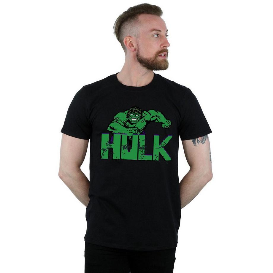 MARVEL Hulk Pixelated Graphic Print T-Shirt  