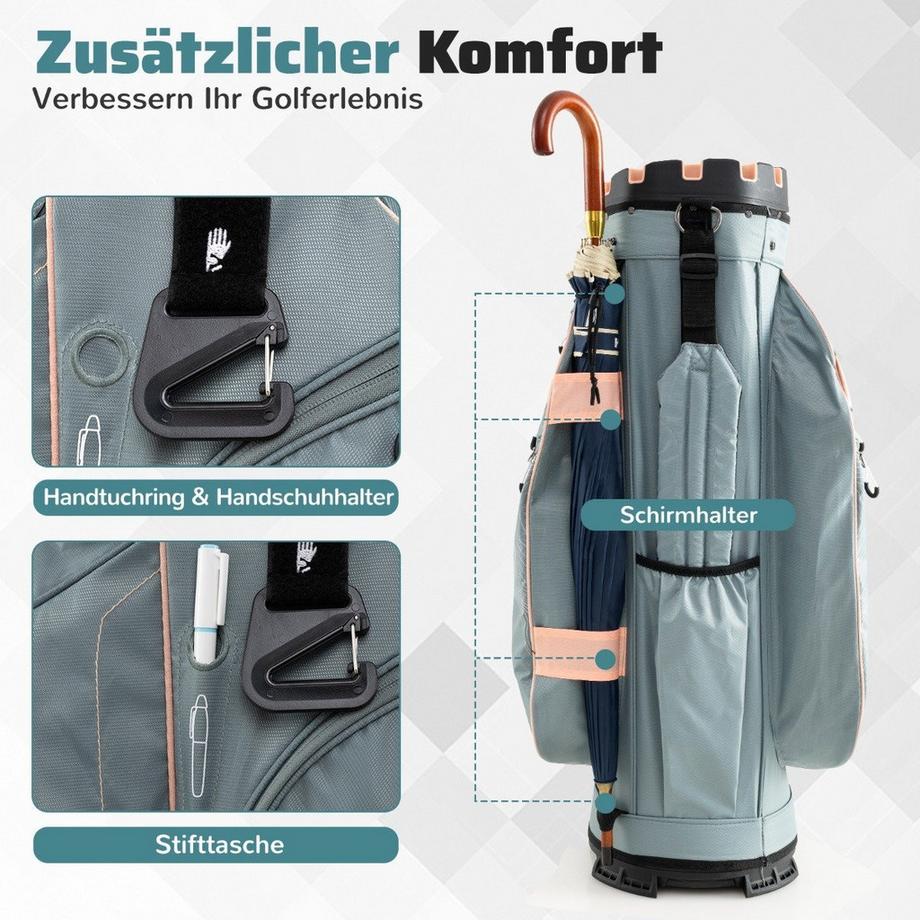 Northix  Borsa da golf con 14 divisori 