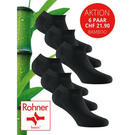 Rohner Bamboo Sneakersocken 6er-Pack  