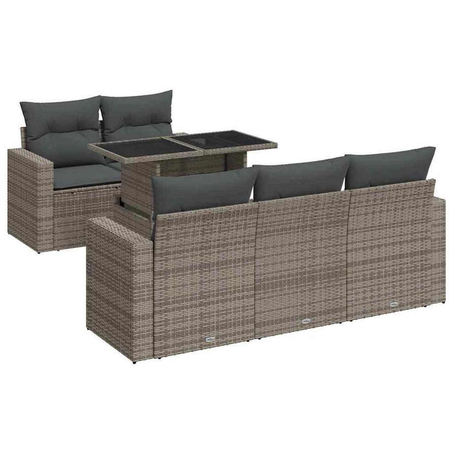 set di divani da giardino Polirattan