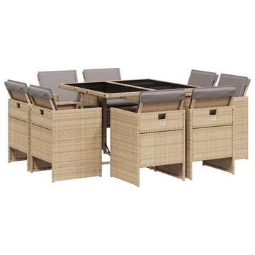 Garten essgruppe poly-rattan