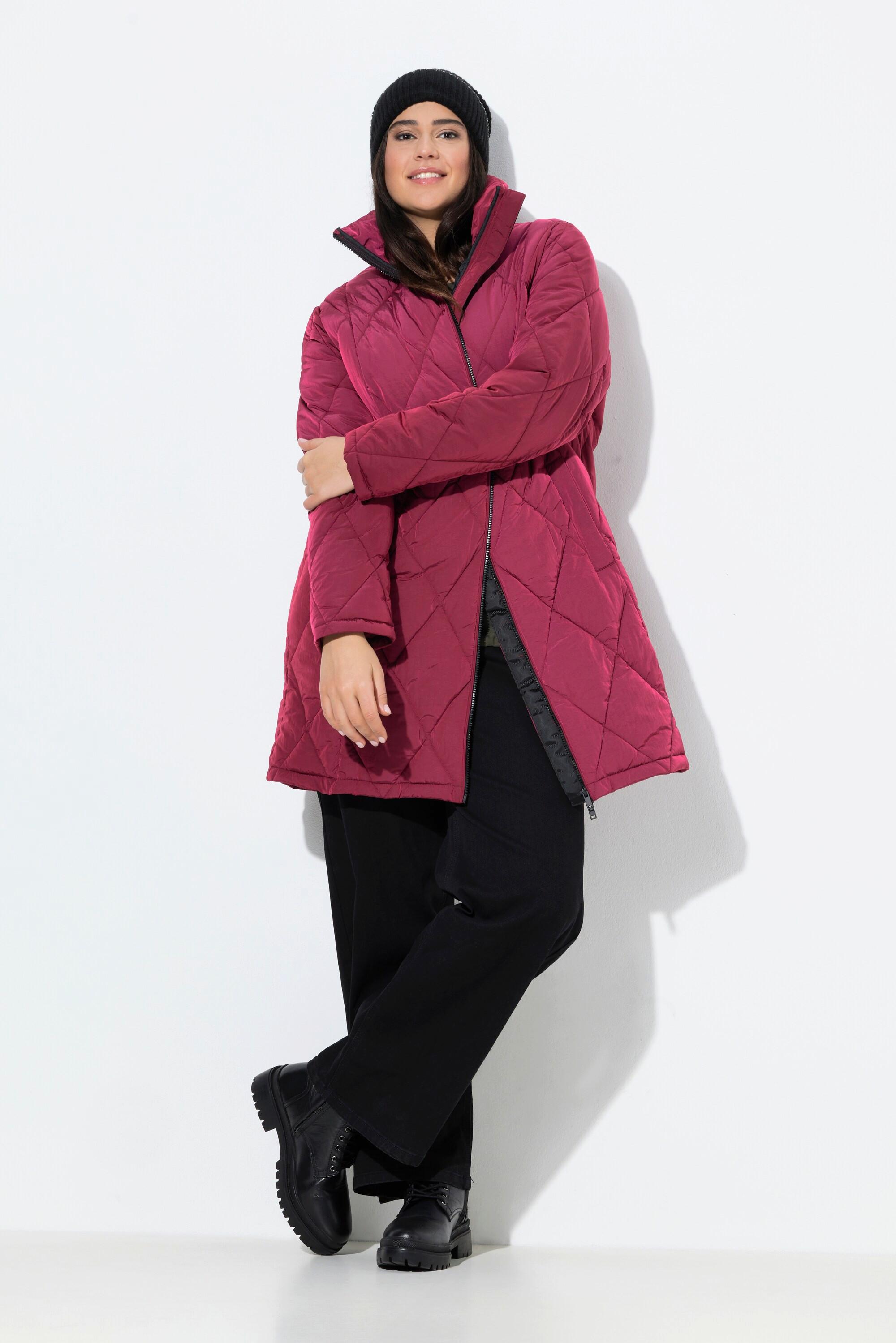 Ulla Popken Steppmantel wasserabweisend Kapuzenkragen  