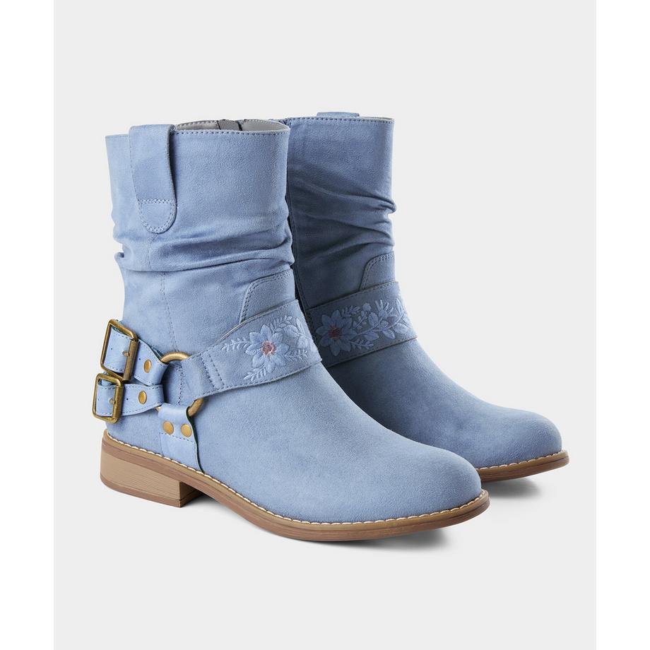 Joe Browns Stivaletti in microsuede ricamati con cinturini  