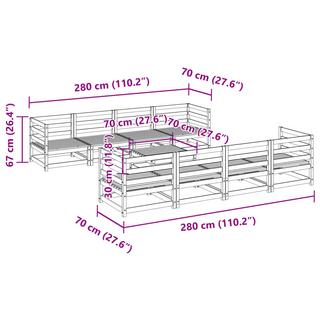 VidaXL Garten sofagarnitur impregnated pine wood  