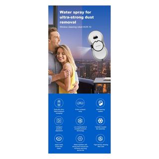 Blue Chilli Fensterreiniger HCR-10 mit Fernbedienung, 80 W, 5600 PA, Saugleistung, Grenzerkennung, Absturzsicherung  