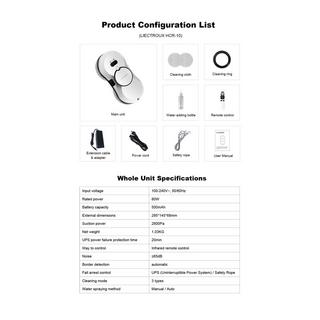 Blue Chilli Fensterreiniger HCR-10 mit Fernbedienung, 80 W, 5600 PA, Saugleistung, Grenzerkennung, Absturzsicherung  