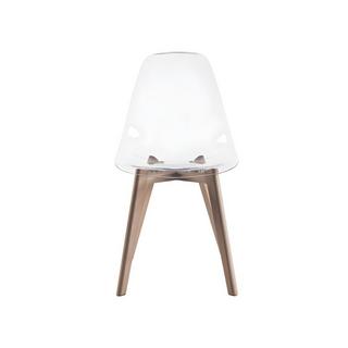 Vente-unique Stuhl 2erSet AUDRA Polycarbonat Buche Transparent  