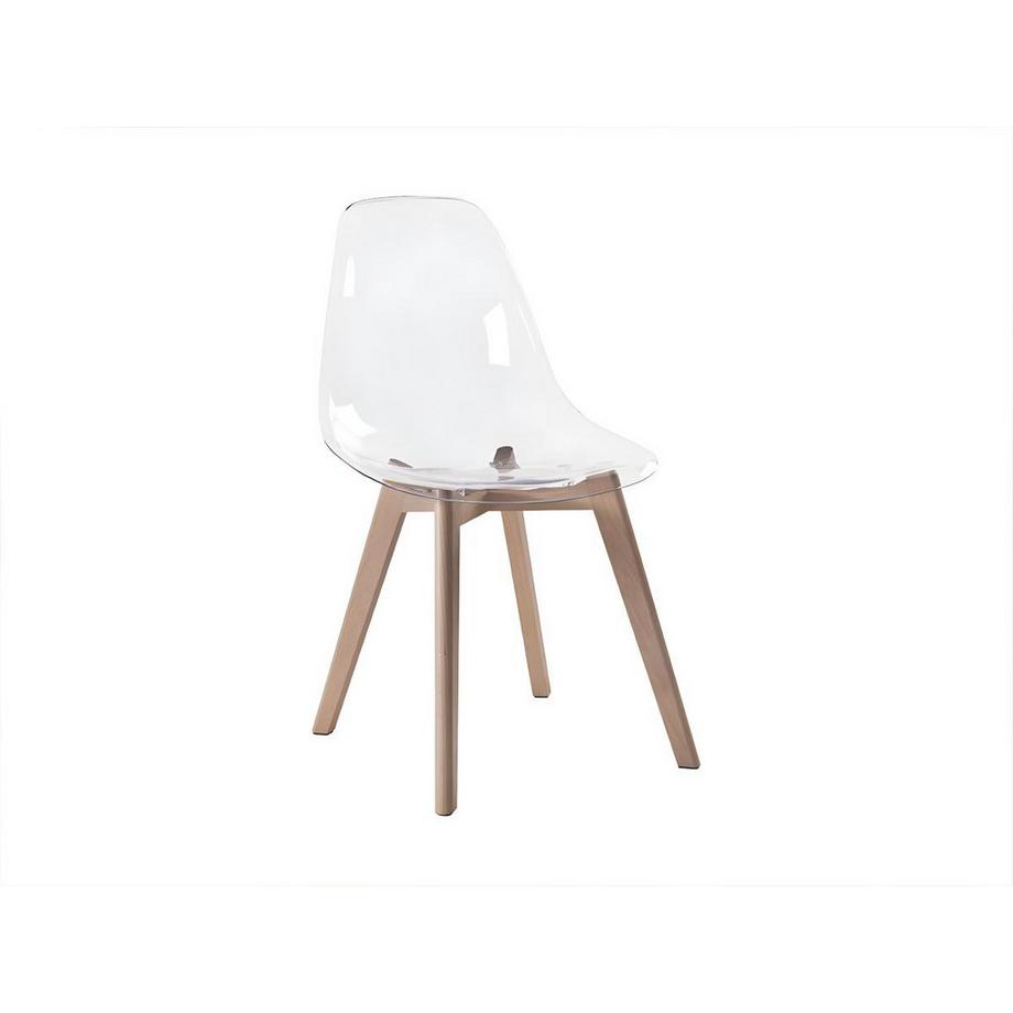 Vente-unique Stuhl 2erSet AUDRA Polycarbonat Buche Transparent  