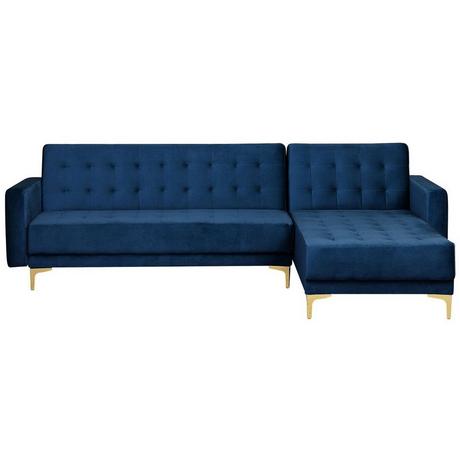 Beliani Ecksofa aus Samtstoff Modern ABERDEEN  