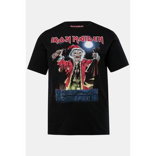 JP1880  T-shirt du groupe Iron Maiden, motif de Noël, manches courtes noir 