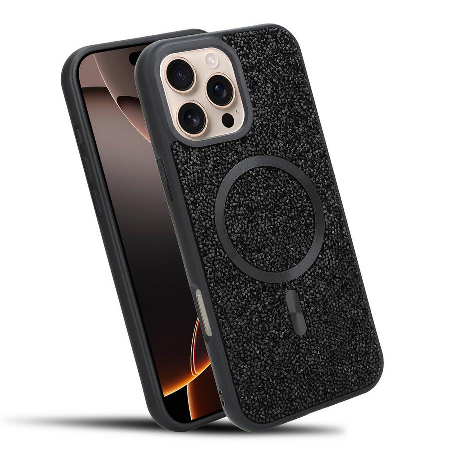 iPhone 16 PRO MAX Hülle kompatibel mit MagSafe Glitzer Diamant Design