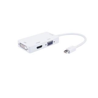 M-CAB  M-Cab 7003613 cavo e adattatore video Mini DisplayPort DVI-D + VGA (D-Sub) + HDMI Bianco 